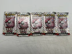Lot of 5 Pokemon TCG Scarlet & Violet 151 MEW Booster Packs SEALED - Image 1