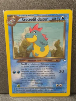 Carte Pokemon NEO DESTINY 32/205 CROCODIL OBSCUR 2002 Wizards Francais - Image 1