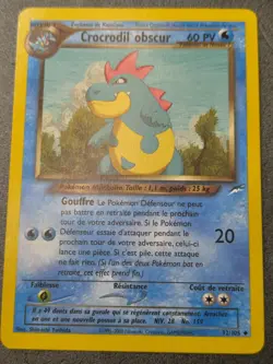 Carte Pokemon NEO DESTINY 32/205 CROCODIL OBSCUR 2002 Wizards Francais - Image 2