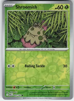 Shroomish 005/182 Common Destined Rivals Pokemon Reverse Holo Near Mint - Image 1