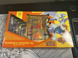 Pokemon Reshiram & Charizard GX Premium Collection Box Sealed – 10 Booster Packs - Image 1