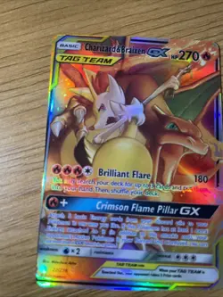Pokemon TCG Charizard Braixen Tag Team GX Cosmic Eclipse 22/236 Holo Ultra Rare - Image 1