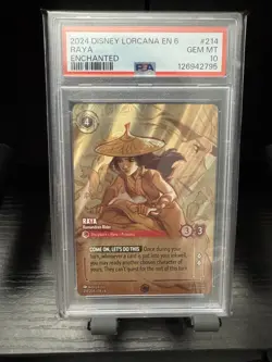 2024 DISNEY LORCANA EN 6-AZURITE SEA ENCHANTED RAYA - KUMANDRAN RIDER PSA 10 - Image 1