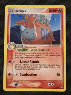 Pokemon EX Crystal Guardians Camerupt 3/100 holo rare EN near mint Condition - Image 1