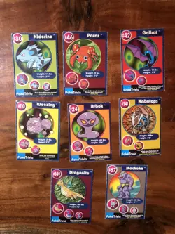 Pokemon Vintage burger king poketrivia cards Lot Of 8 LP-HP - Image 1