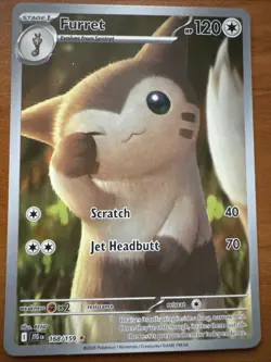 Pokemon TCG Furret Card Journey Together 168/159 Near Mint Condition - Image 1
