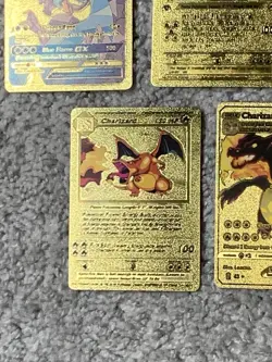 Set of 5 Charizard Gold Foil Fan Art Display Cards - Image 5