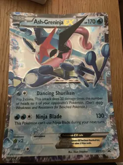 Pokemon Ash-Greninja EX Black Star Promo Holo Card TCG XY133 - Image 1