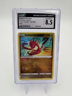2023 Radiant Eternatus 105 / 159 Crown Zenith Holo CGC 8.5 Gem Mint Pokemon Card - Image 1