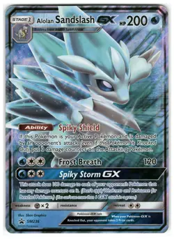 Alolan Sandslash GX JUMBO CARD SM236 Holo Promo Sun & Moon Promo Pokemon LP - Image 1