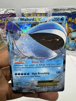 Wailord EX 38/160 XY - Primal Clash Holo ~ MISCUT ERROR CARD ✂ - Image 1