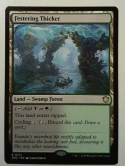 Festering Thicket *Rare* Magic MtG x1 SOC Commander Secrets of Strixhaven - Image 1