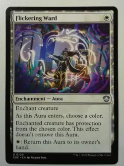 Flickering Ward *Uncommon* Magic MtG x1 SOC Commander Secrets of Strixhaven - Image 1