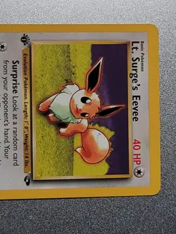 Pokemon Card 1st Edition Lt. Surge’s Eevee 51/132 - Gym Challenge Collection LP - Image 4