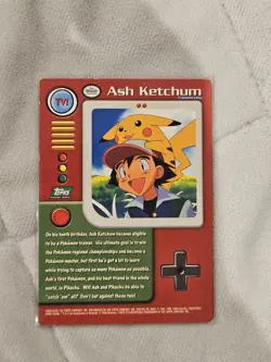 Ash Ketchum TV1 Non-Holo - Pokemon Topps Series 1 - 1999 - Image 2