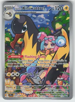 Iono's Kilowattrel Illustration Rare SV09: Journey Together 163/159 Pokemon - Image 1