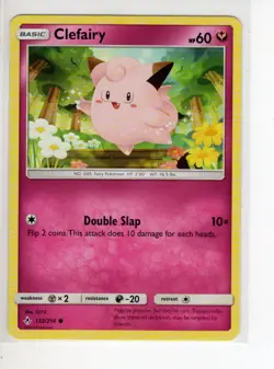 CLEFAIRY UNBROKEN BONDS SET POKEMON CARD 132/214 LP - Image 1