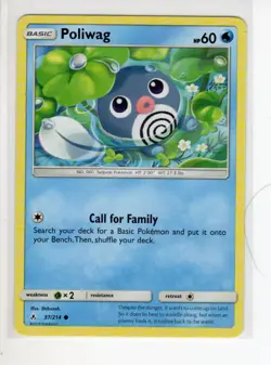 POLIWAG UNBROKEN BONDS SET POKEMON CARD 37/214 LP - Image 1