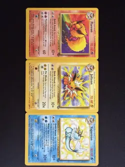 Pokemon TCG Flareon 19/64, Jolteon 20/64, Vaporeon 28/64 Jungle Unlimited Trio - Image 1