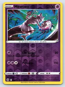 MEWTWO 056/172 RARE BRILLIANT STARS POKEMON REVERSE HOLO NM - Image 1