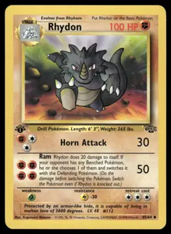 Rhydon 45/64 1st Edition Jungle Uncommon NM EBAY LIVE MONDAY - Image 1