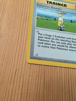 Base Set Unlimited Pokemon Breeder 76/102 Rare Pokemon MP - Image 3