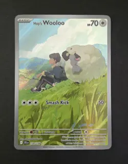 Hop's Wooloo Pokemon Journey Together Illustration Rare 170/159 English Holo NM - Image 1