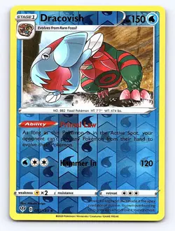 Pokemon Dracovish 053/189 - Reverse Holo Rare - Darkness Ablaze - Image 3