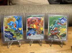Pokemon First Partner Illustration Collection Series 1 Kanto Gen 1 Starters Set - Image 1