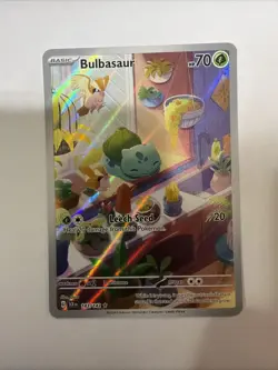 Pokemon TCG Bulbasaur Stellar Crown Illustration - Image 1