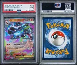 2025 POKEMON PFL EN-PHANTASMAL FLAMES #013 MEGA CHARIZARD X EX PSA 9 - Image 3