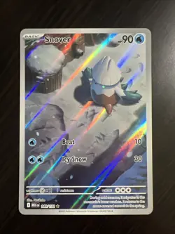 Pokemon TCG Snover 140/132 Mega Evolution Illustration Rare NM - Image 1