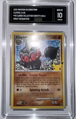 CC&G 10 GEM MINT Claydol 15/106 Celebrations Collection Holo Pokemon 2021 - Image 1