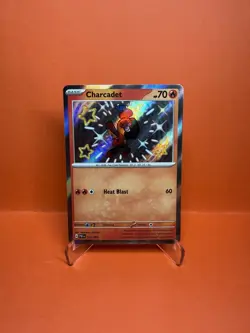 Charcadet 114/091 Sv: Paldean Fates Holo Shiny Rare NM Pokemon TCG - Image 1