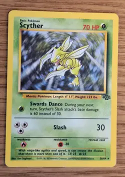 Scyther 26/64 Pokemon TCG Jungle Set (1999) non-HOLO Rare - Image 1