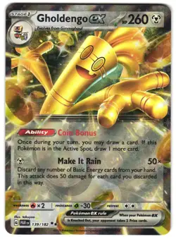 Gholdengo ex - 139/182 SV04: Paradox Rift NM Pokemon TCG - Image 1