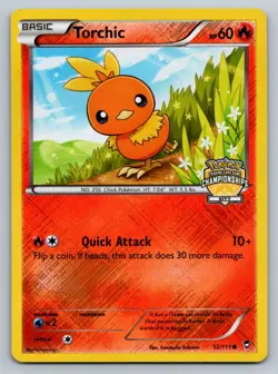 Torchic 12/111 City Championships Crosshatch Promo Pokemon TCG LP - Image 1