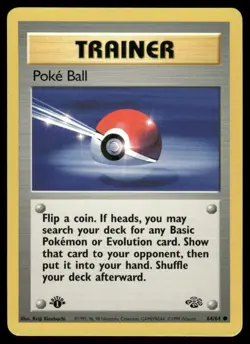 Poke Ball 64/64 1st Edition Jungle Common NM EBAY LIVE MONDAY - Image 1