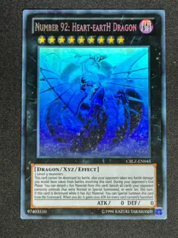 Yugioh! LP Number 92: Heart-eartH Dragon - CBLZ-EN045 - Ghost Rare - Unlimited E - Image 1