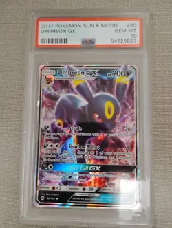 2017 POKEMON SUN & MOON #80 UMBREON GX PSA 10 - Image 1