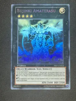 PRIO-EN052 Bujinki Amaterasu Ghost Rare 1st Edition NM Yugioh Card - Image 1