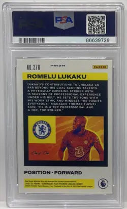2021-22 Panini Chronicles PL Flux Romelu Lukaku #278 BLACK Prizm #1/1 PSA 10 SSP - Image 2