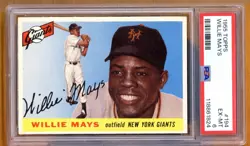 WILLIE MAYS 1955 Topps Baseball #194 Graded PSA 6 EX-MT NEW YORK GIANTS HOF - Image 1