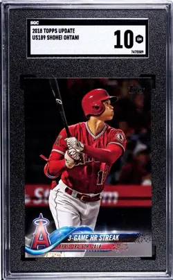 2018 Topps Update #US189 Shohei Ohtani SGC 10 Gem Mint Rookie RC - Image 1