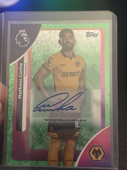 Topps Matheus Cunha Premier League 2026 Autographed Card /99 Wolves Man United - Image 1