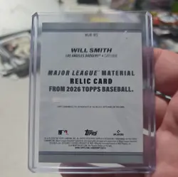2026 Topps Series 1 will Smith Material Relic Card Los Angeles Dodgers #MLM-WS - Image 2
