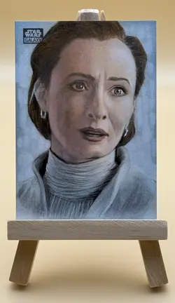 Topps Star Wars Galaxy Chrome Aftermarket Sketch Card By Huy Truong Mon Mothma - Image 1