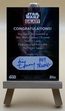 Topps Star Wars Galaxy Chrome Aftermarket Sketch Card By Huy Truong Mon Mothma - Image 2