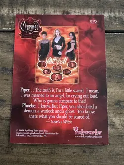 2004 Charmed Connections Complete Under Their Spell Chase Puzzle Card Set SP1-9 - Image 5