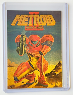 Metroid II Gold Plated Edition Artist Signed "Return Of Samus" Trading Card 1/1 - Image 1